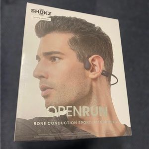 COPY - COPY - Black Shokz openrun Bluetooth headset.